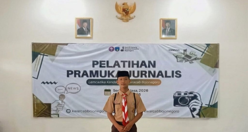 Perwakilan Madrasah Aliyah Al-Rosyid Ikuti Pelatihan Pramuka Jurnalis Tahun 2026 di Kwarcab Bojonegoro